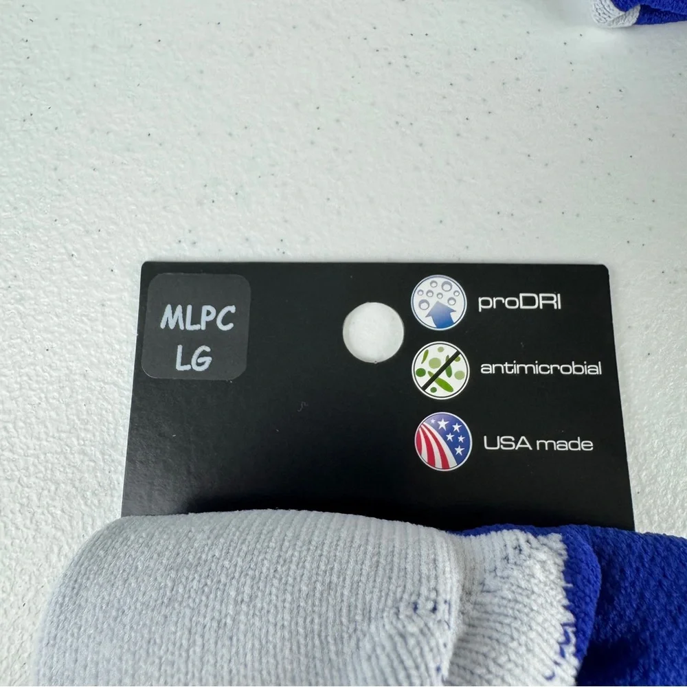 TCK Performance Lacrosse Crew Socks Blue and White Unisex Size‎ Large 1 Pair NWT